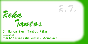 reka tantos business card